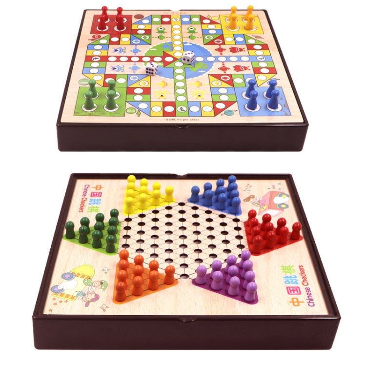 Wooden Multifunctional Parent-Child Interactive Children Educational Chessboard Toy Set