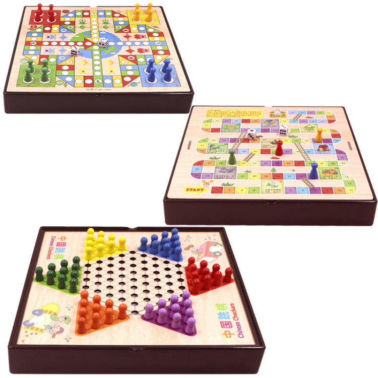 Wooden Multifunctional Parent-Child Interactive Children Educational Chessboard Toy Set