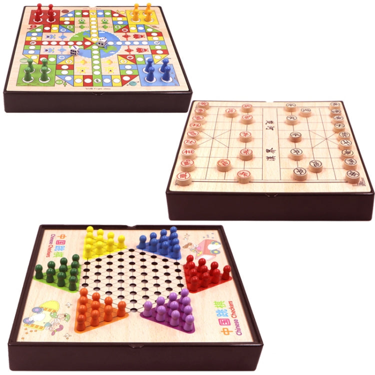 Wooden Multifunctional Parent-Child Interactive Children Educational Chessboard Toy Set