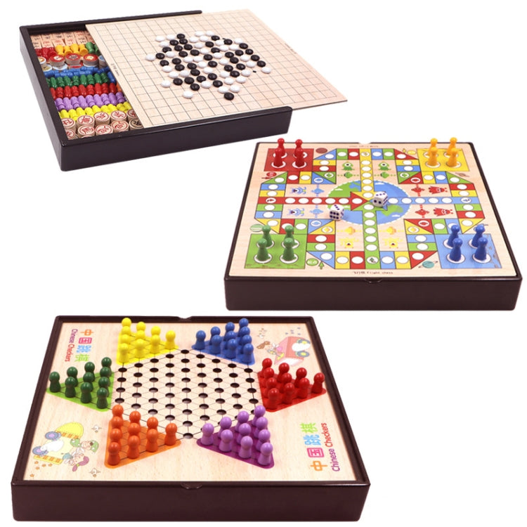 Wooden Multifunctional Parent-Child Interactive Children Educational Chessboard Toy Set