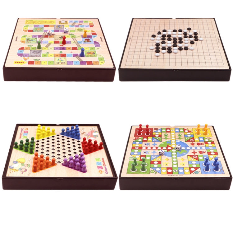 Wooden Multifunctional Parent-Child Interactive Children Educational Chessboard Toy Set Reluova