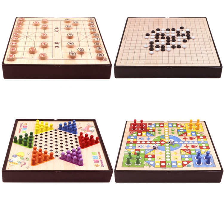 Wooden Multifunctional Parent-Child Interactive Children Educational Chessboard Toy Set Reluova