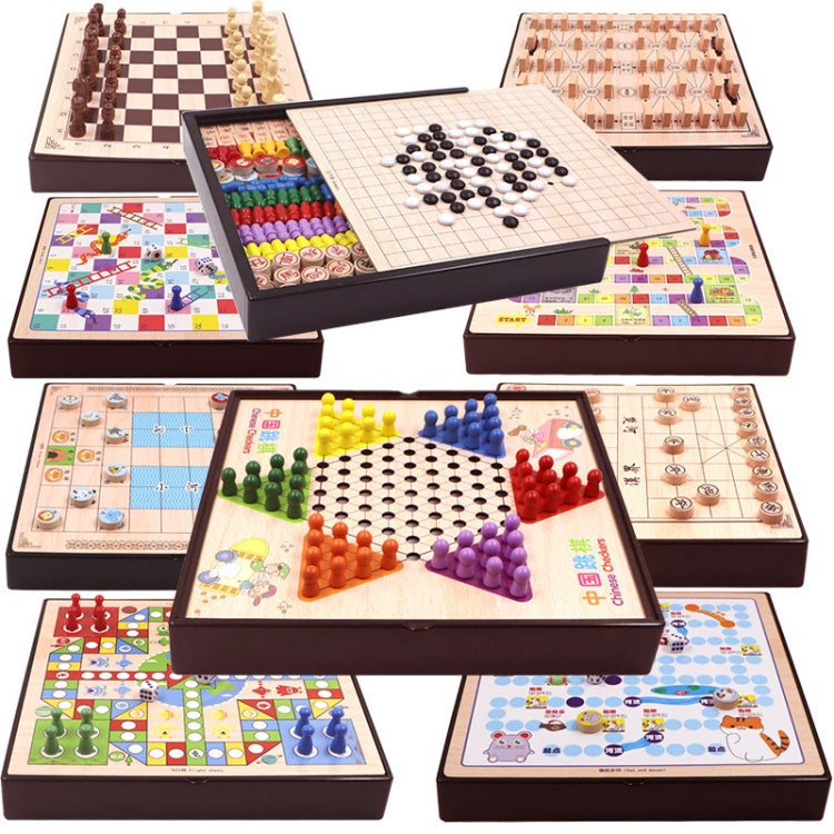 Wooden Multifunctional Parent-Child Interactive Children Educational Chessboard Toy Set