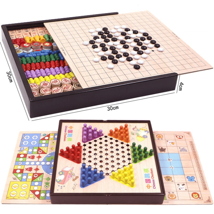 Wooden Multifunctional Parent-Child Interactive Children Educational Chessboard Toy Set Reluova