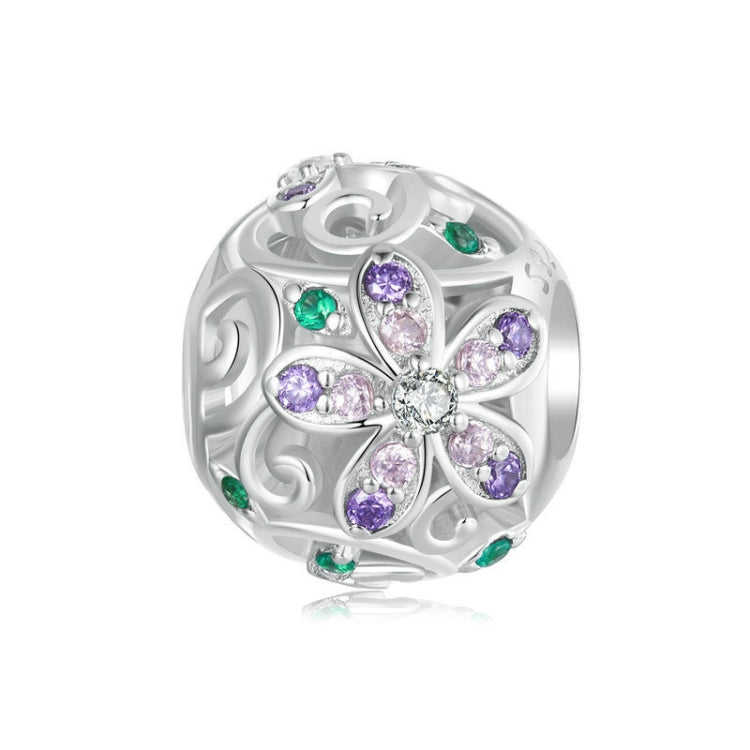 S925 Sterling Silver Platinum-plated Hollow Flower Vine DIY Beads My Store