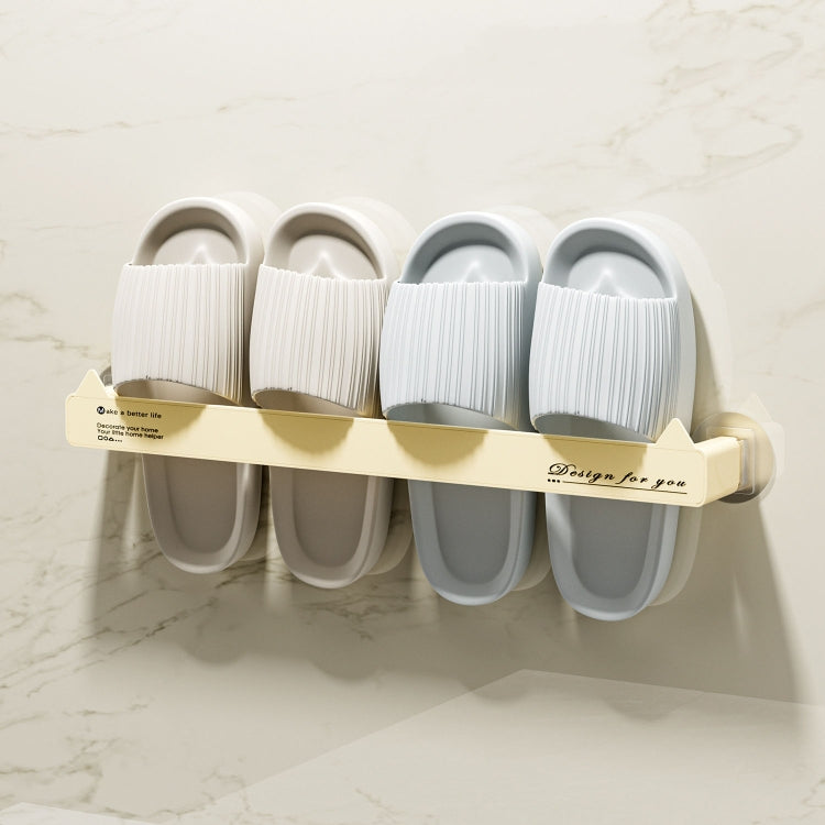 Traceless Wall Mounted Bathroom Slipper Rack Drainage Storage Shelf