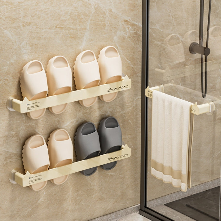 Traceless Wall Mounted Bathroom Slipper Rack Drainage Storage Shelf Reluova