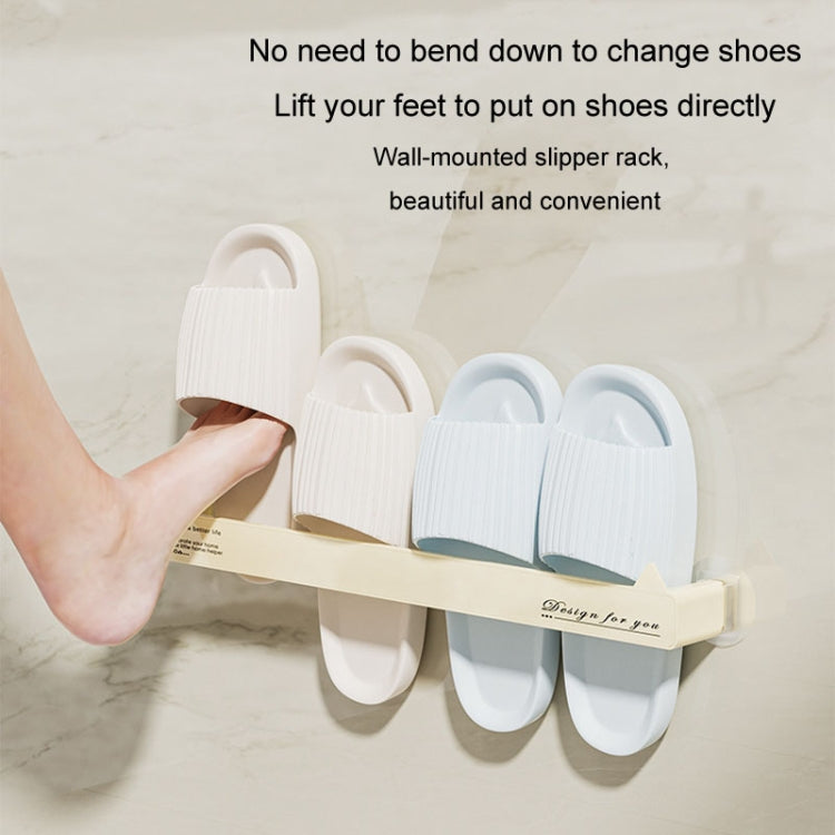 Traceless Wall Mounted Bathroom Slipper Rack Drainage Storage Shelf Reluova