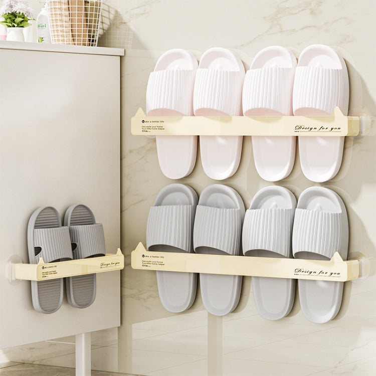 Traceless Wall Mounted Bathroom Slipper Rack Drainage Storage Shelf Reluova