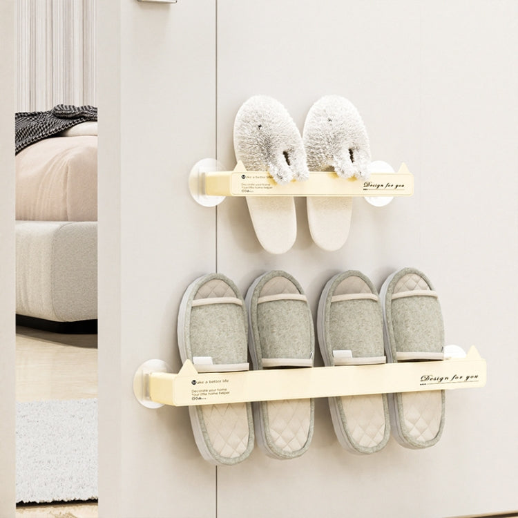 Traceless Wall Mounted Bathroom Slipper Rack Drainage Storage Shelf