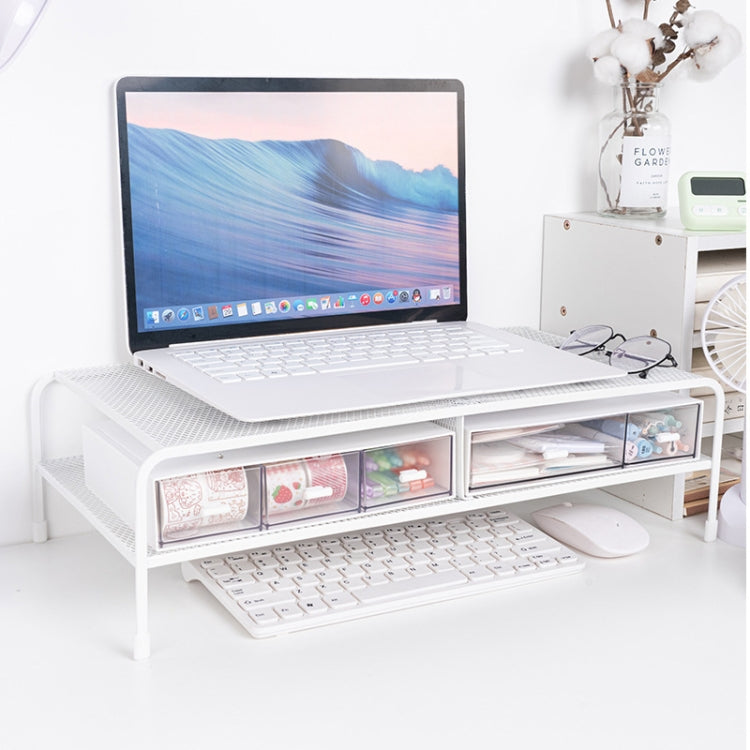 Computer Monitor Elevated Bracket Desk Wrought Iron Rack Organizer