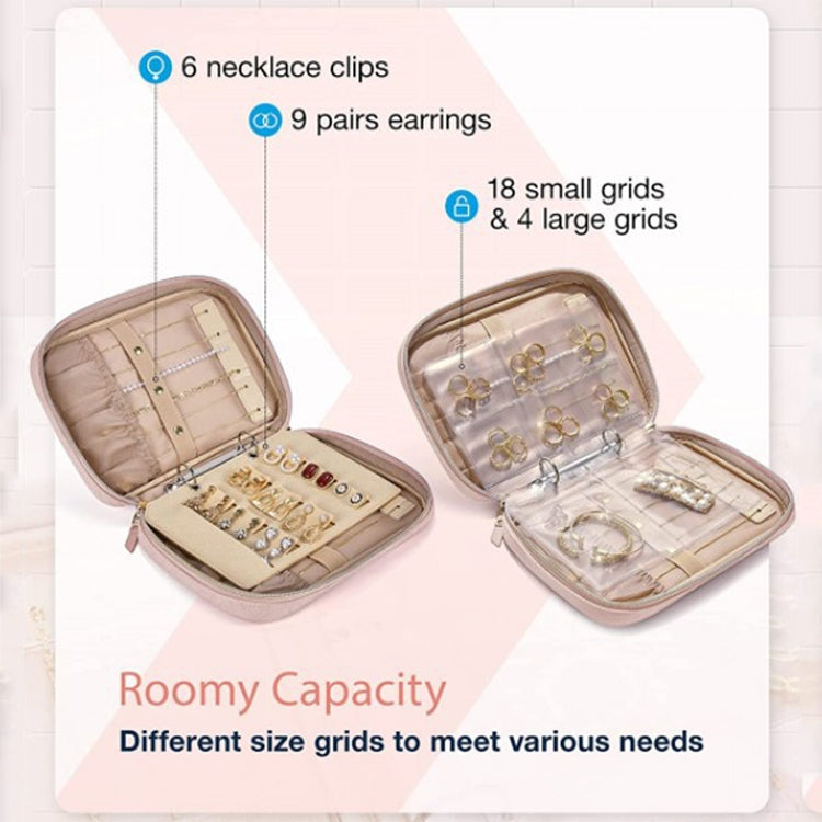 Large-capacity Partitioned Portable Jewelry Storage Bag with Transparent Removable Binders My Store