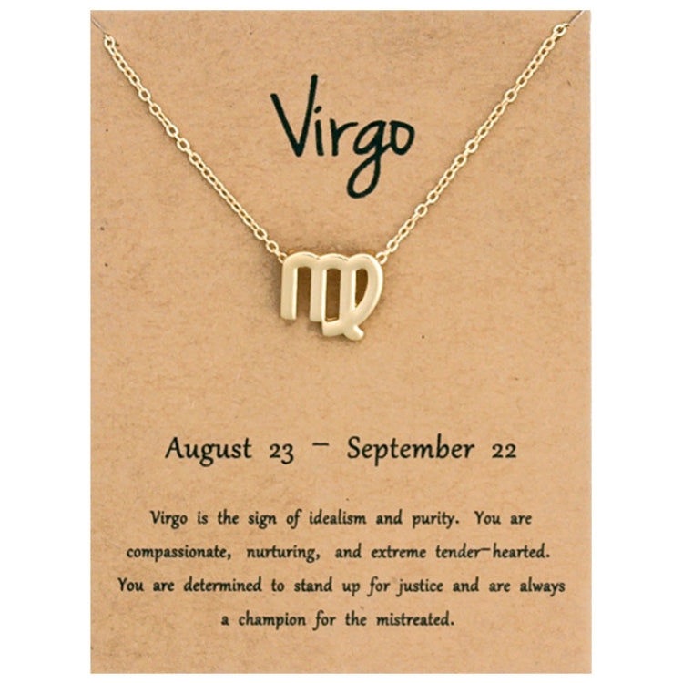 Zodiac Signs Necklace Electroplate Alloy Short Chain Jewelry My Store