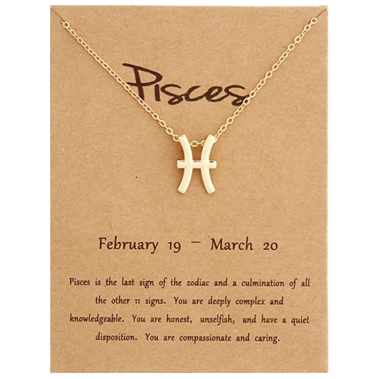 Zodiac Signs Necklace Electroplate Alloy Short Chain Jewelry