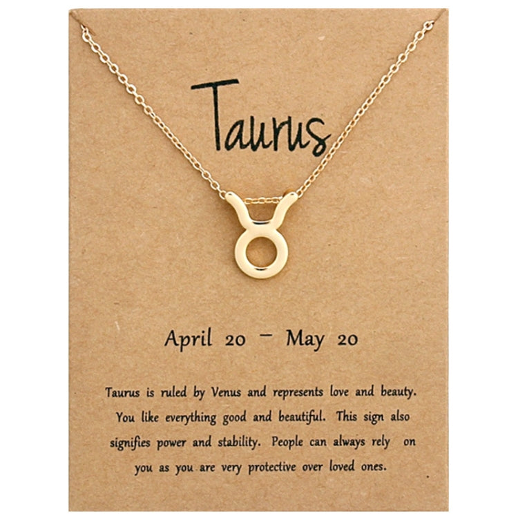 Zodiac Signs Necklace Electroplate Alloy Short Chain Jewelry