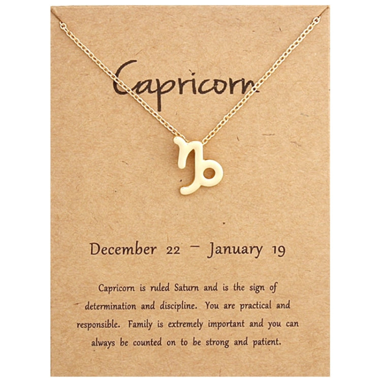 Zodiac Signs Necklace Electroplate Alloy Short Chain Jewelry My Store