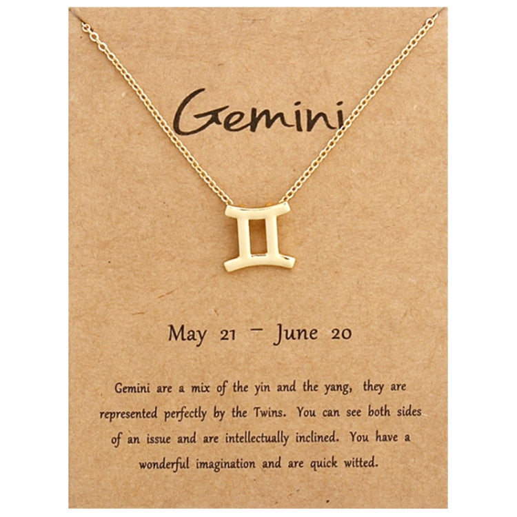 Zodiac Signs Necklace Electroplate Alloy Short Chain Jewelry My Store