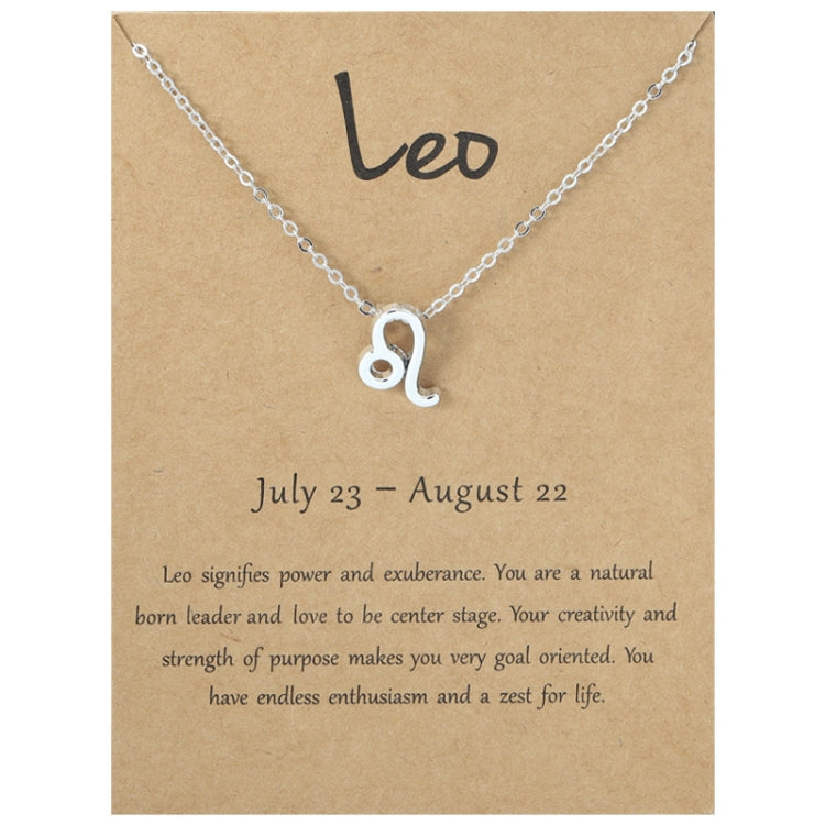 Zodiac Signs Necklace Electroplate Alloy Short Chain Jewelry