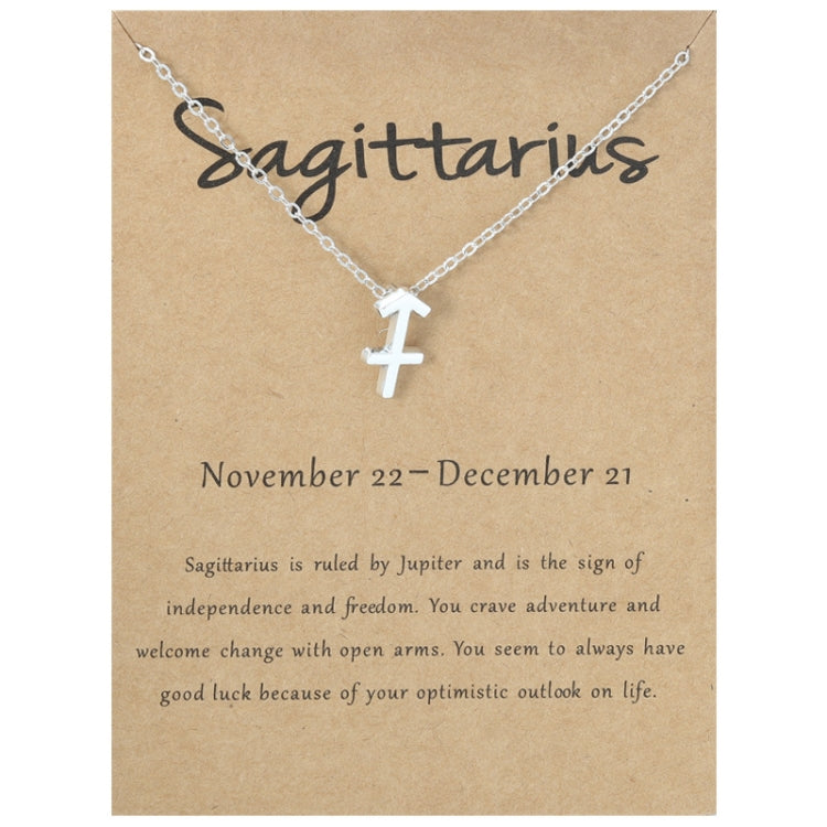 Zodiac Signs Necklace Electroplate Alloy Short Chain Jewelry My Store