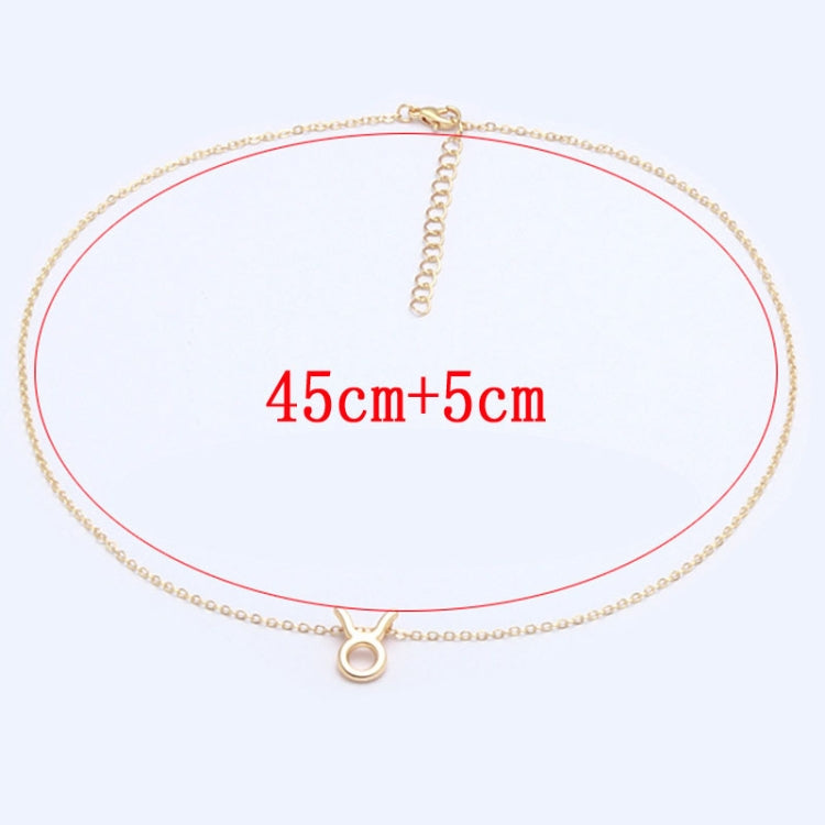 Zodiac Signs Necklace Electroplate Alloy Short Chain Jewelry My Store