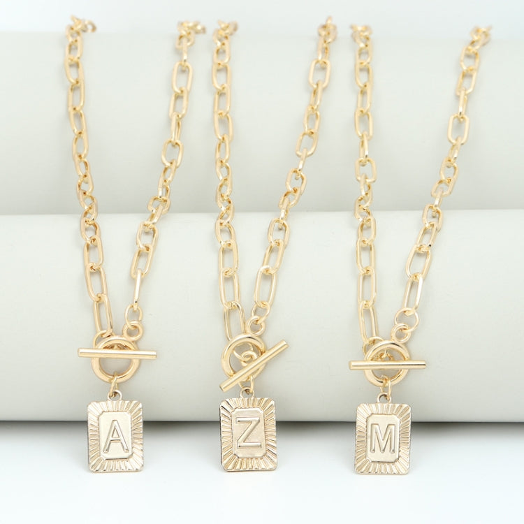 A-Z Alphabet Pendant Necklace 26 Letters OT Clasp Necklace Collar Chain Jewelry Gifts My Store