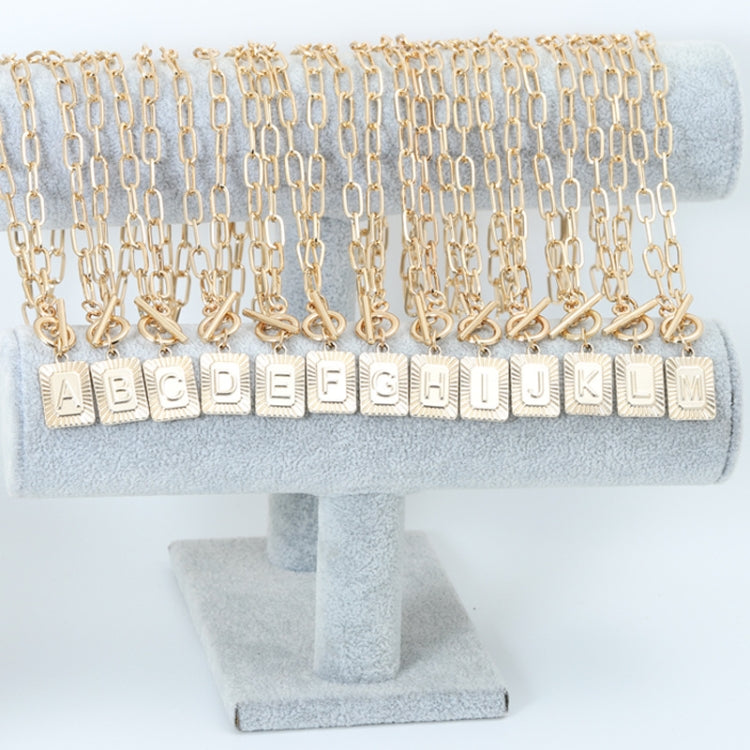 A-Z Alphabet Pendant Necklace 26 Letters OT Clasp Necklace Collar Chain Jewelry Gifts My Store