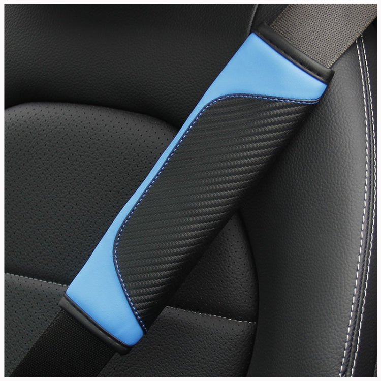 Car Seat Belt Cover Carbon Fiber Leather Auto Seat Shoulder Protection