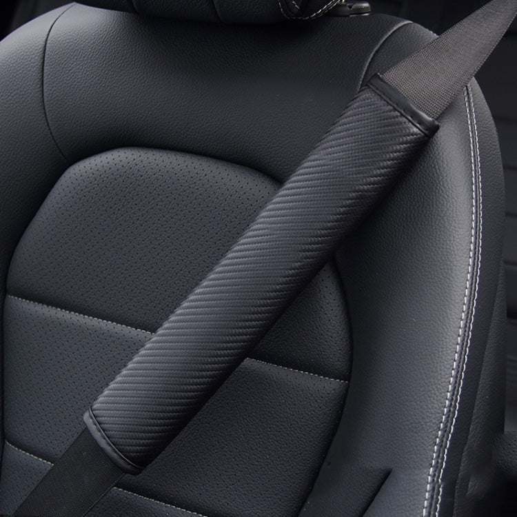 Carbon Fiber Car Leather Seat Belt Cover Shoulder Pads For Trucks