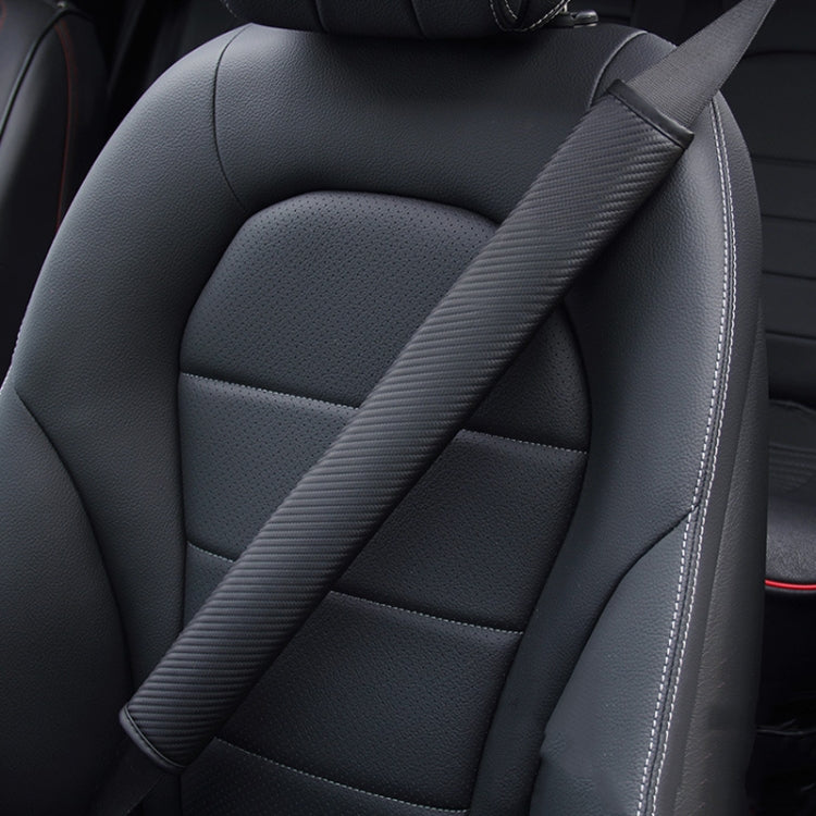 Carbon Fiber Car Leather Seat Belt Cover Shoulder Pads For Trucks