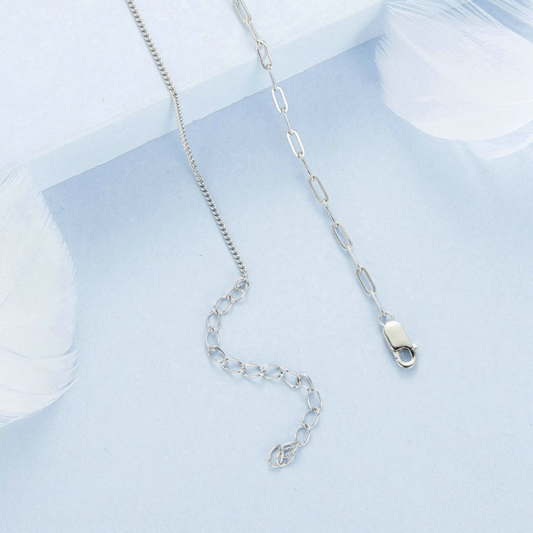 S925 Sterling Silver Platinum Plated Stitching Women Necklace My Store