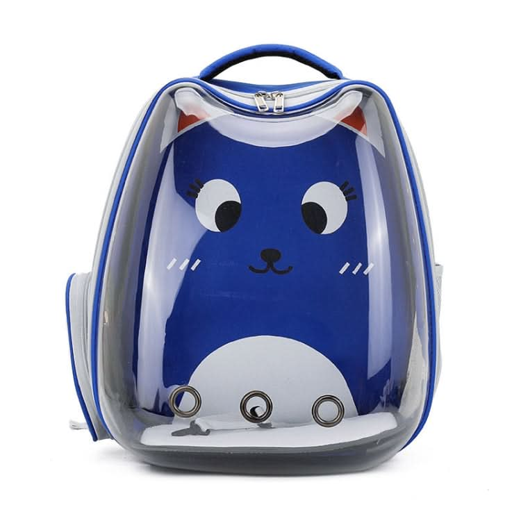 Cartoon Pattern Cat Transparent Pet Bag Space Capsule Portable Pet Backpack - Reluova