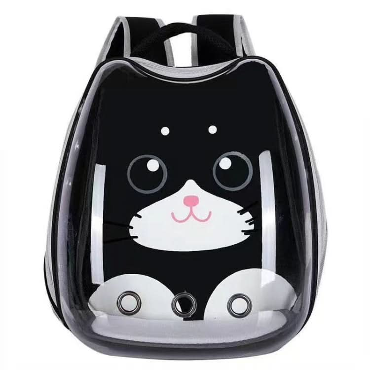 Cartoon Pattern Cat Transparent Pet Bag Space Capsule Portable Pet Backpack - Reluova