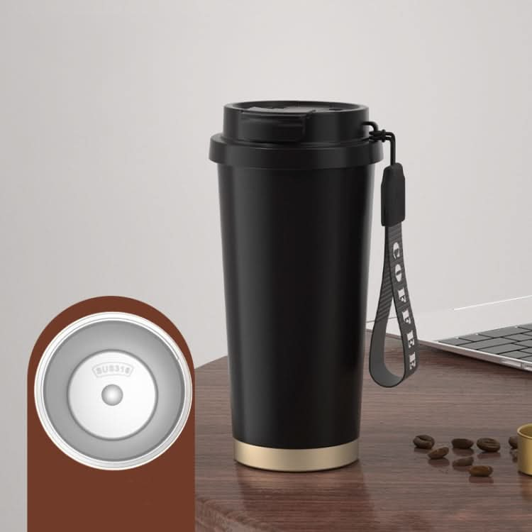 530ml  316 Stainless Steel Thermos Cup Coffee Mug Double Drinking Water Cup(Black)-Reluova