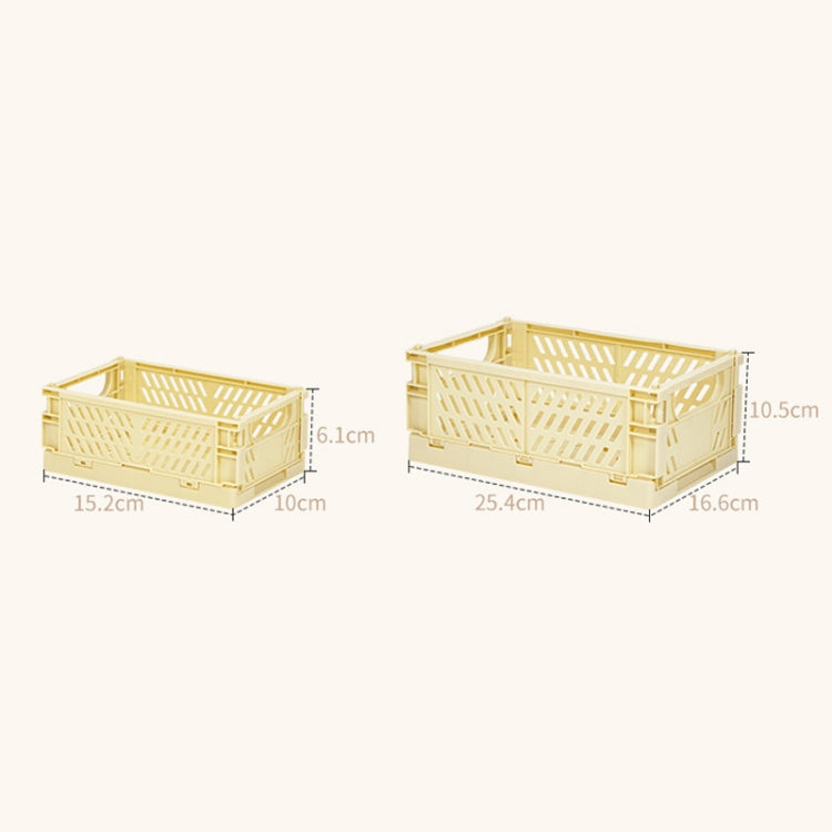 Folding Stackable Storage Basket Plastic Hollow Home Office Organizer Container My Store