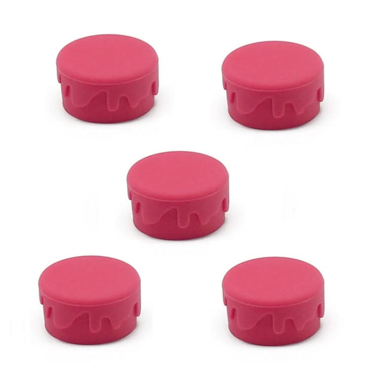 5pcs FDA Food Grade Silicone Wine Bottle Stopper Wine Corks Leak-Proof Stopper(Red)-Reluova