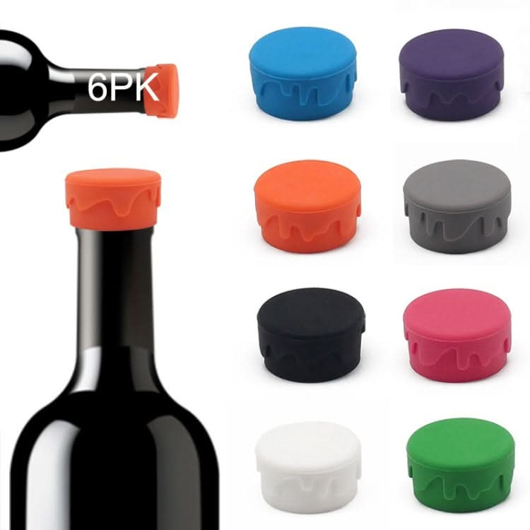 5pcs FDA Food Grade Silicone Wine Bottle Stopper Wine Corks Leak-Proof Stopper(White)-Reluova