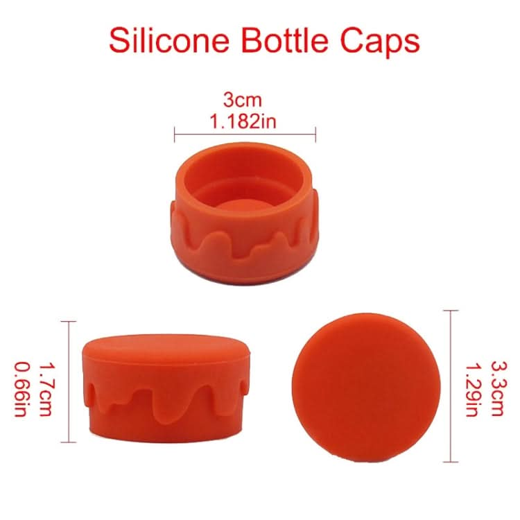 5pcs FDA Food Grade Silicone Wine Bottle Stopper Wine Corks Leak-Proof Stopper(Red)-Reluova