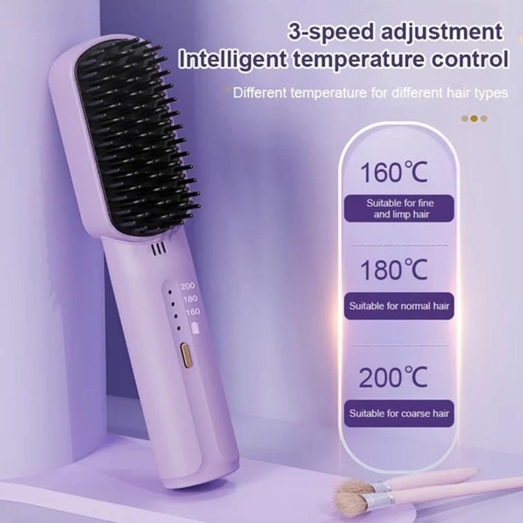 Negative Ion Hair Straightening Comb Cordless Mini 3-Speed Adjustment Hair Brush My Store