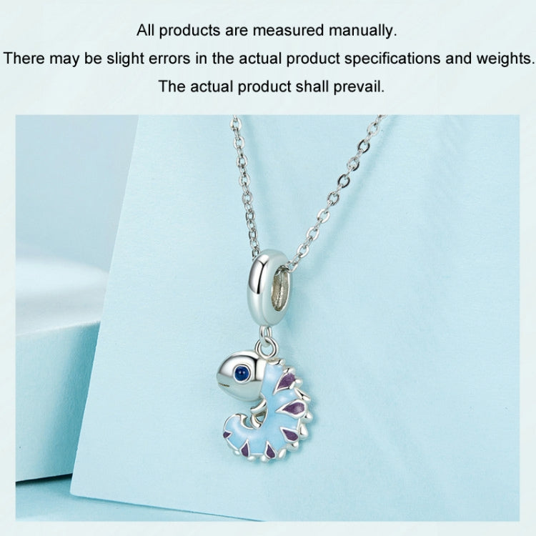 S925 Sterling Silver Platinum Plated Chameleon DIY Jewelry Pendant My Store