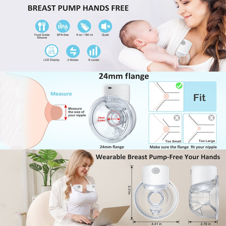 S12 LCD Screen Smart Large Capacity Portable Wearable Silent Electric Breast Pump My Store