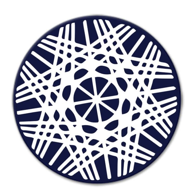 9.8x0.3cm Round Soft Silicone Coaster Non-Slip Heat Insulation Mat, Style: Lines-Reluova