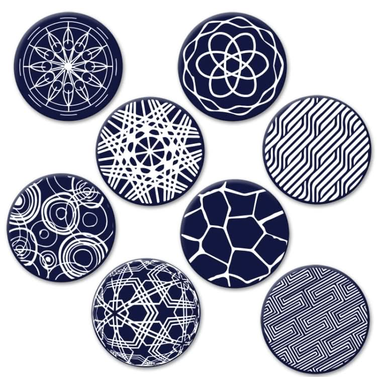 9.8x0.3cm Round Soft Silicone Coaster Non-Slip Heat Insulation Mat, Style: Annual Wheel-Reluova