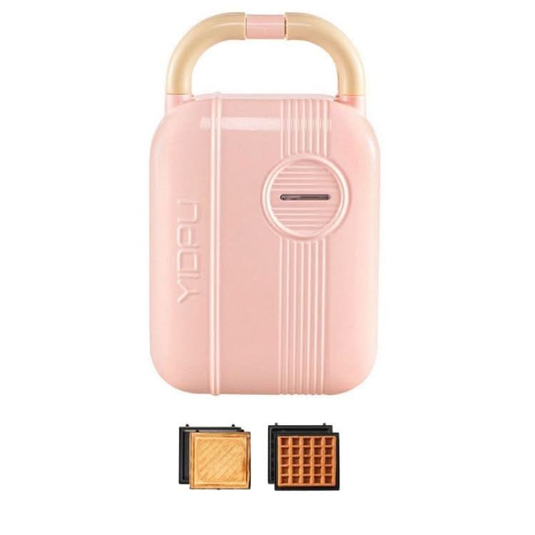 3 In 1 YIDPU Multifunctional Family Breakfast Maker Light Diet Sandwich Waffle Baker, CN Plug(Pink)-Reluova