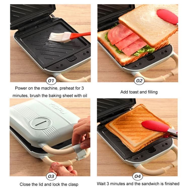 YIDPU Multifunctional Family Breakfast Maker Light Diet Sandwich Waffle Baker, CN Plug Reluova