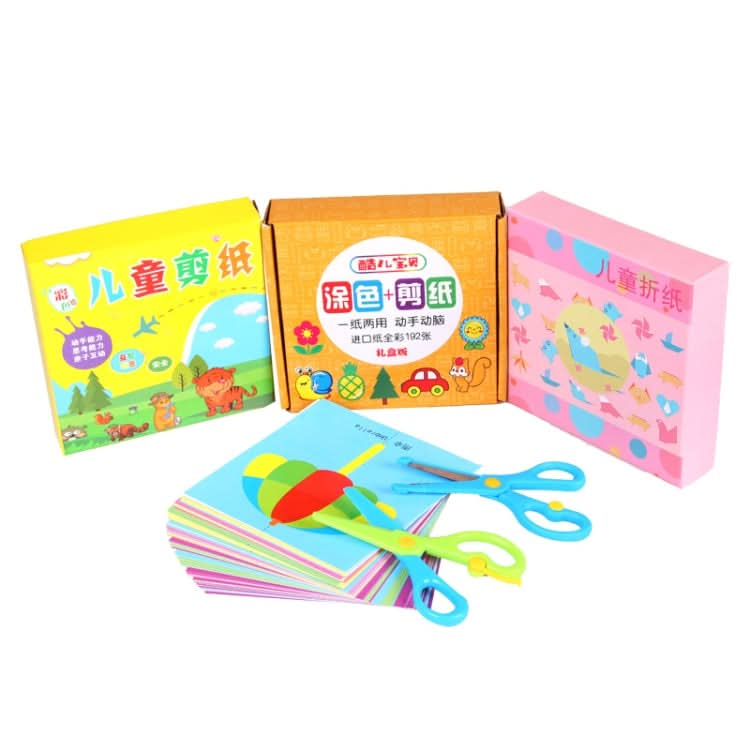 Cartoon Educational Paper Cutting Set Children DIY Handmade Materials Reluova