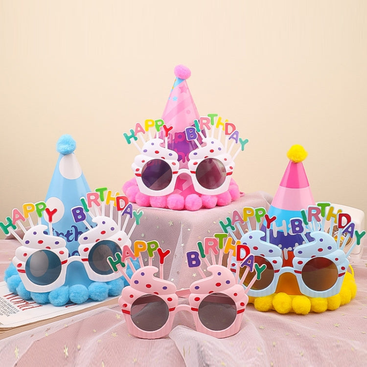 2pcs Party Glasses Children Hats Headwear Birthday Photo Decorations, Random Pattern Delivery My Store