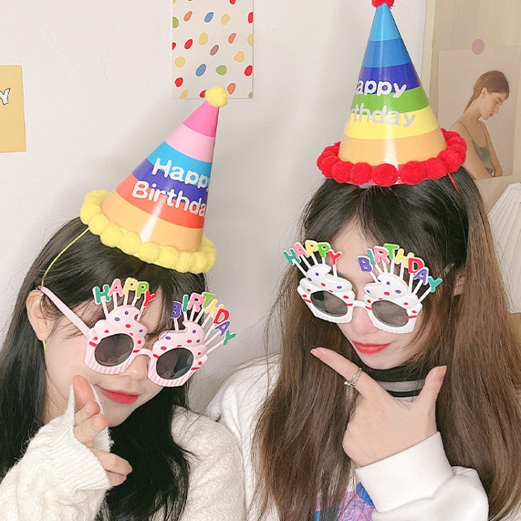 2pcs Party Glasses Children Hats Headwear Birthday Photo Decorations, Random Pattern Delivery My Store