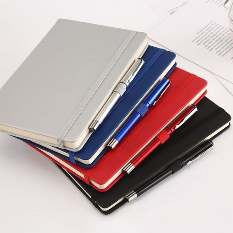 A5 Business Office Strap Notebook Students Diary Recording Notes(Red)-Reluova