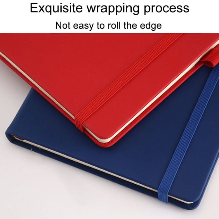 A5 Business Office Strap Notebook Students Diary Recording Notes(Red)-Reluova