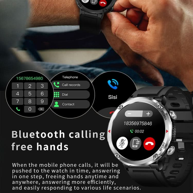 T30 1.6-inch Outdoor Sports Waterproof Smart Music Bluetooth Call Watch